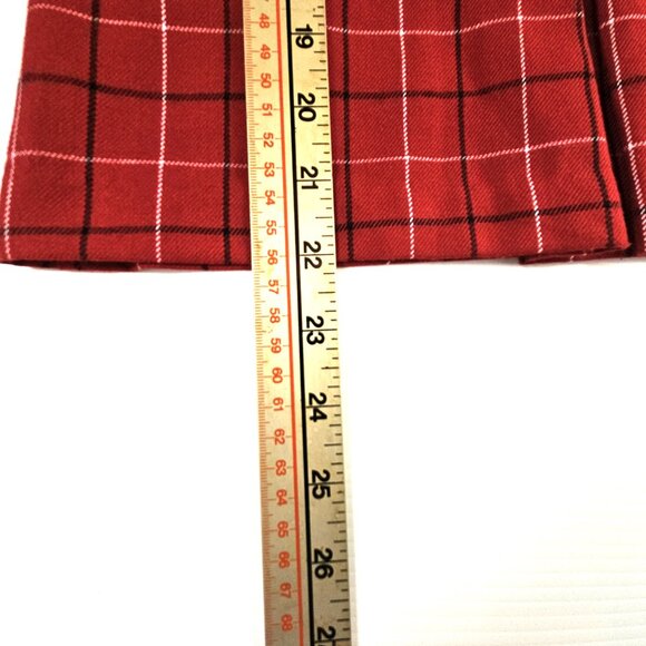 OshKosh Dress Girls 5 Red Plaid Sleeveless Velvet Floral Trim Holiday Party - Picture 6 of 11